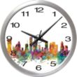 Bridge 14" Brushed Metal Analog Wall Clock | https://www.bestnamebadges.com
