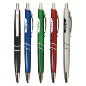 Union Printed, "Roosevelt" Colored Barrel Clicker Pen