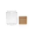 54 oz. Glass Candy Jar with Wooden Lid | https://www.bestnamebadges.com