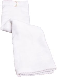 16" x 25" Turkish Trifold White Golf Towel
