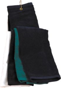 16" x 25" Turkish Trifold Colored Golf Towel