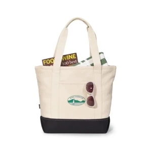 Newport Cotton Zippered Tote | https://www.bestnamebadges.com