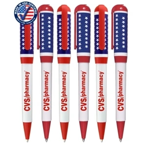 Certified USA Made - Patriotic "Euro Style" Twister Pen