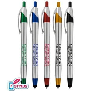 Union Printed, Silver "Elegant" Stylus Clicker Pen