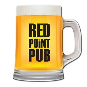 Beer Mug Shaped Full Color Coaster | https://www.bestnamebadges.com