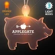 Acrylic Pig Shape Necklace with LED | https://www.bestnamebadges.com