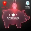 Acrylic Pig Shape Necklace with LED | https://www.bestnamebadges.com