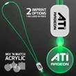 LED Neon Lanyards with Acrylic Circle Pendant | https://www.bestnamebadges.com