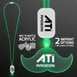 LED Lanyard with Acrylic Mustache Pendant | https://www.bestnamebadges.com