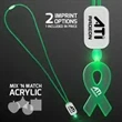 LED Neon Lanyard with Acrylic Ribbon Pendant | https://www.bestnamebadges.com