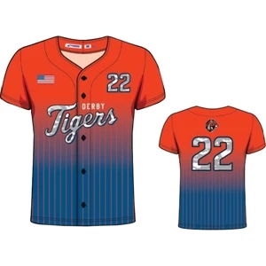 Women's Juice Faux Full Button Baseball Jersey