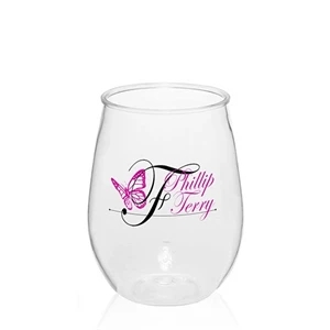 10 oz. Stemless Plastic Wine Glasses | https://www.bestnamebadges.com