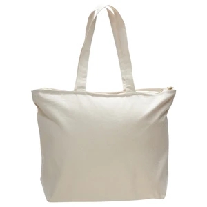 Q-Tees™ Canvas Zippered Tote | https://www.bestnamebadges.com