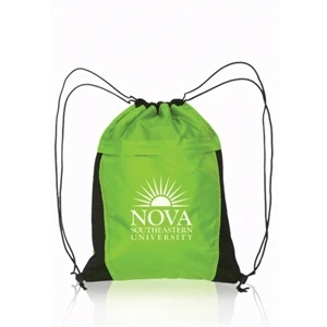 Mesh Accent Drawstring Backpacks | https://www.bestnamebadges.com