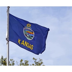 Kansas Official Flag | https://www.bestnamebadges.com