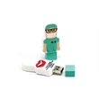 Custom 2D PVC USB Flash Drive - Doctor Shaped | https://www.bestnamebadges.com