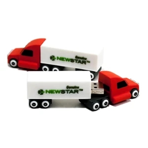 Custom 3D PVC USB Flash Drive - Truck Shaped | https://www.bestnamebadges.com