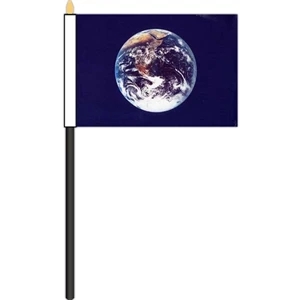 Earth Stick Flag | https://www.bestnamebadges.com