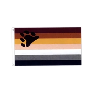Bear Pride Deluxe Garden Flag | https://www.bestnamebadges.com