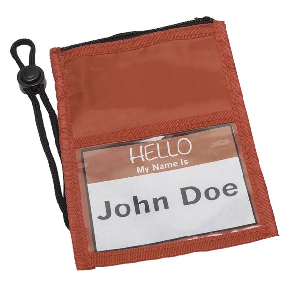 Red Event Pouch w/ top zipper and adjustable cord