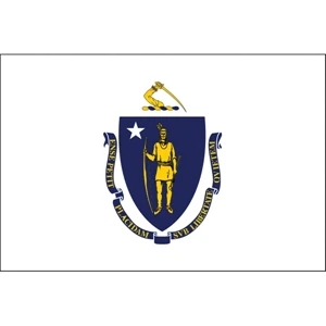 Massachusetts Official Stick Flag | https://www.bestnamebadges.com