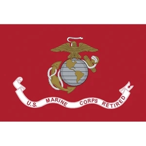 Military Flag - Marine Corps Retired | https://www.bestnamebadges.com