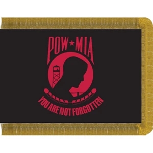 POW MIA Antenna Flags Red-Black | https://www.bestnamebadges.com