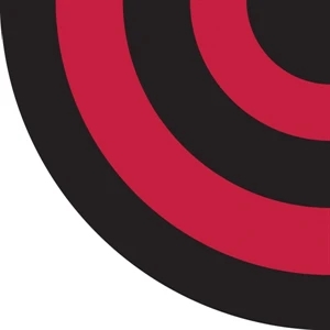 POW MIA Half Fan Red-Black | https://www.bestnamebadges.com