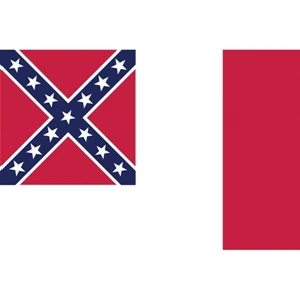 Historical Flag - Confederate 3rd National | https://www.bestnamebadges.com