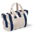 Large Striped Canvas Tote | https://www.bestnamebadges.com