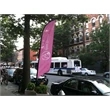 Custom Screen Sublimation Swooper Flags 9.5' x 2' | https://www.bestnamebadges.com