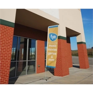 Custom Screen Sublimation Deluxe Tower Flags 12' x 40