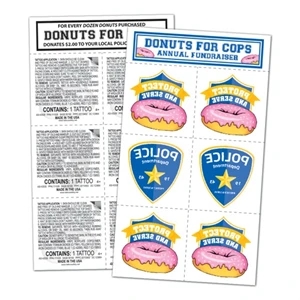 4" x 7" Custom Tear & Share Temporary Tattoo Sheet