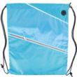 Tri color Front Zipper Drawstring Backpack w/ Headphone Jack | https://www.bestnamebadges.com