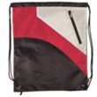 Tri Color Premium Drawstring Bag with Zipper Pocket | https://www.bestnamebadges.com