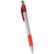 Silver Matte Pen w/Stylus, Colored Rubber Grips & Accents | https://www.bestnamebadges.com