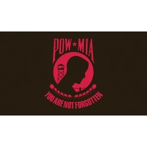 POW MIA Stick Flags Red-Black | https://www.bestnamebadges.com