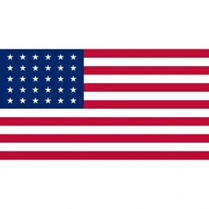 Historical US 30 Stars Flag | https://www.bestnamebadges.com