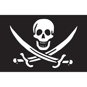 Calico Jack Rackham Economy Car Flag | https://www.bestnamebadges.com