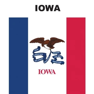 Mini Banner - Iowa | https://www.bestnamebadges.com