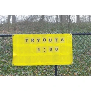 Yellow Vinyl Changeable Letter Banner - 2' x 4' | https://www.bestnamebadges.com