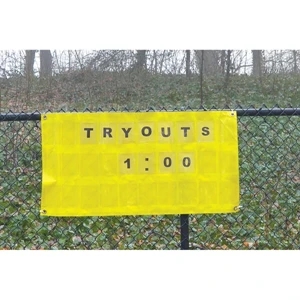 Yellow Vinyl Changeable Letter Banner - 2' x 6' | https://www.bestnamebadges.com