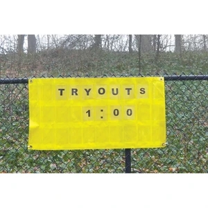 Yellow Vinyl Changeable Letter Banner - 3' x 6' | https://www.bestnamebadges.com