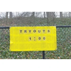 Yellow Vinyl Changeable Letter Banner - 3' x 8' | https://www.bestnamebadges.com