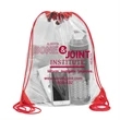 Everest Tall Clear Drawstring Cinch Pack Backpack | https://www.bestnamebadges.com