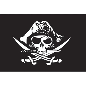 Pirate Hat Flag | https://www.bestnamebadges.com