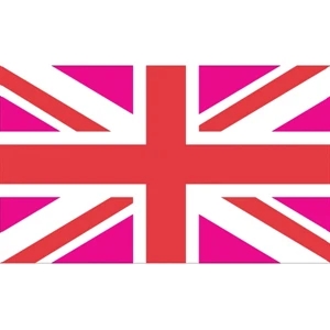 England Pink Stick Flag | https://www.bestnamebadges.com