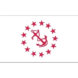 Officers Stick Flag - Rear Commodore | https://www.bestnamebadges.com