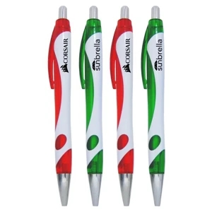 Union Printed, "Nice" Stylish Designed Colored Clicker Pen