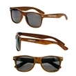 Retro Woodgrain Sunglasses | https://www.bestnamebadges.com